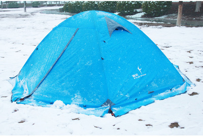 飞拓户外两层防雨铝杆穿杆搭建2人帐篷带雪裙拓风2plus