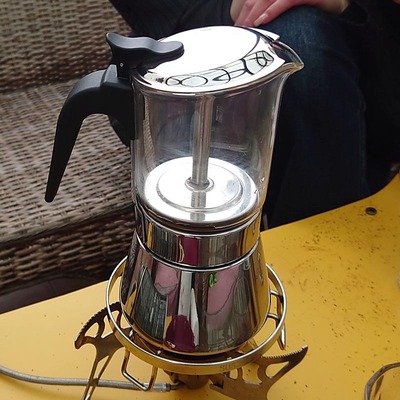 SEECIN双阀不锈钢摩卡壶可视玻璃上壶体240ml